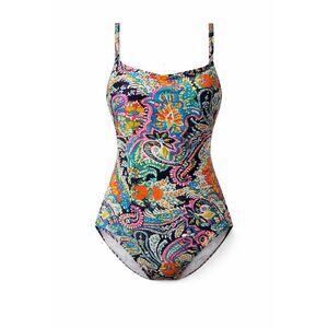 Lauren Ralph Lauren Paisley One Piece Swimsuit 12 Blue Pink Tummy Control